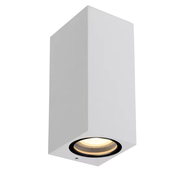 Lucide ZARO - Wall spotlight Outdoor - 2xGU10 - IP44 - White image 1