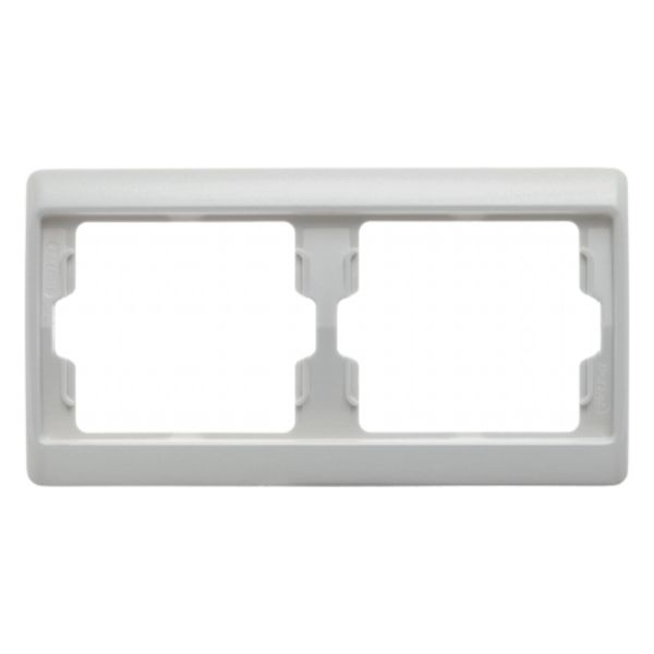 Frame 2gang horizontal Arsys polar white, glossy image 1