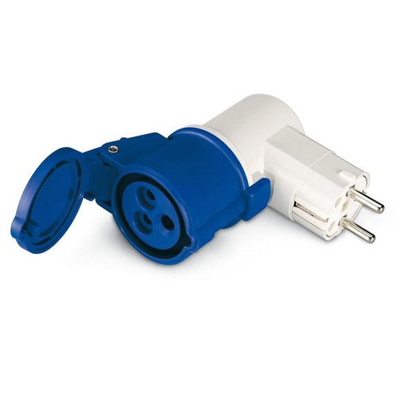 ADAPTOR 90° IEC309 - GERMAN PLUG image 1