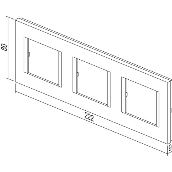 Cover frame 3x2M, black image 4