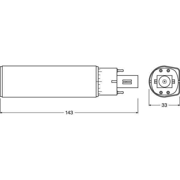 OSRAM DULUX LED D/E HF & AC MAINS 6W 830 G24Q-1 image 15