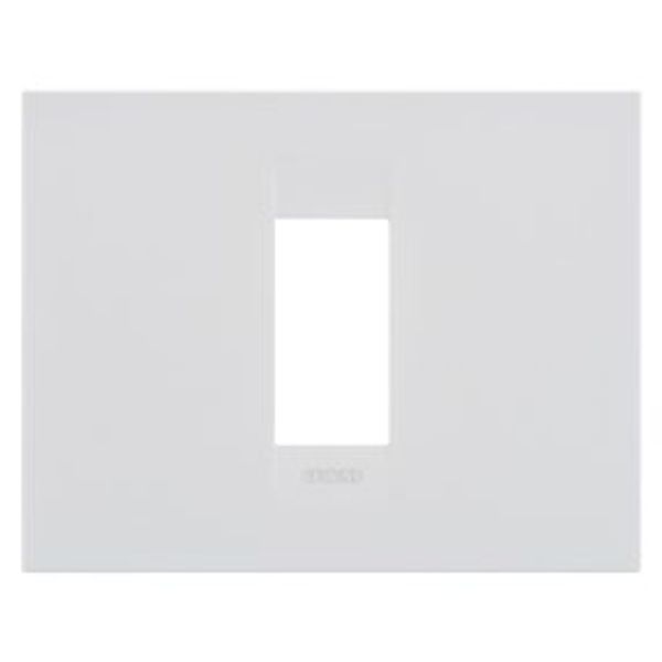 GEO PLATE - IN PAINTED TECHNOPOLYMER - 1 MODULE - SATIN WHITE - CHORUSMART image 1