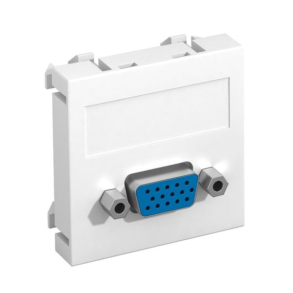 MTG-VGA S RW1  VGA multimedia carrier, connector, screw connection, 45x45mm, pure white Polycarbonate image 1
