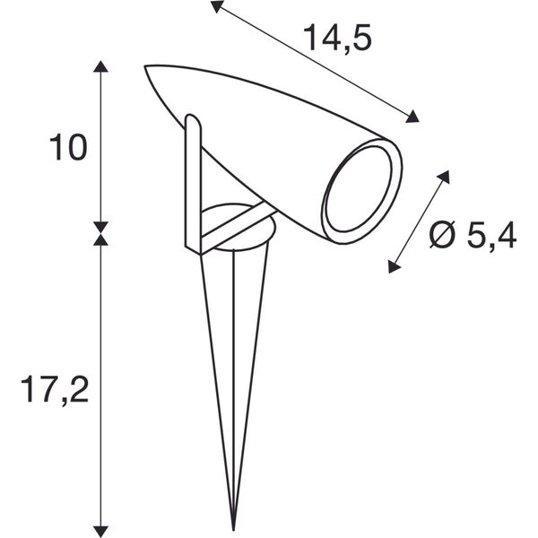 SYNA LED, earth spike, rust, 230V, 3000K image 2