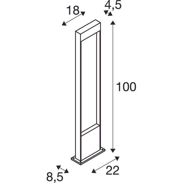 FLATT 100 400lm 3000/4000K 230V IP65 anthracite / brown image 1