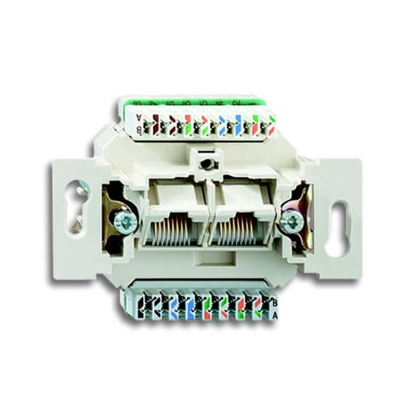 0221/12-507 Flush Mounted Inserts Cat 6 RJ45 8(8) 1gang white image 1