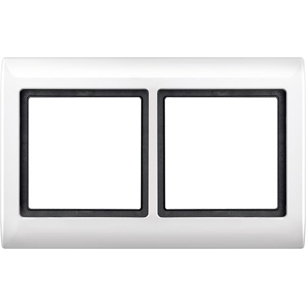 Aquadesign frame, 2-gang, polar white image 3