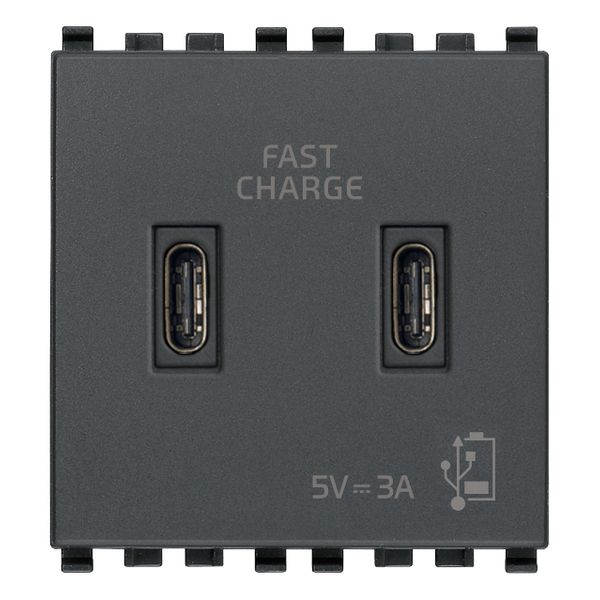 C+C-USB supply unit 15W 3A 5V 2M grey image 1