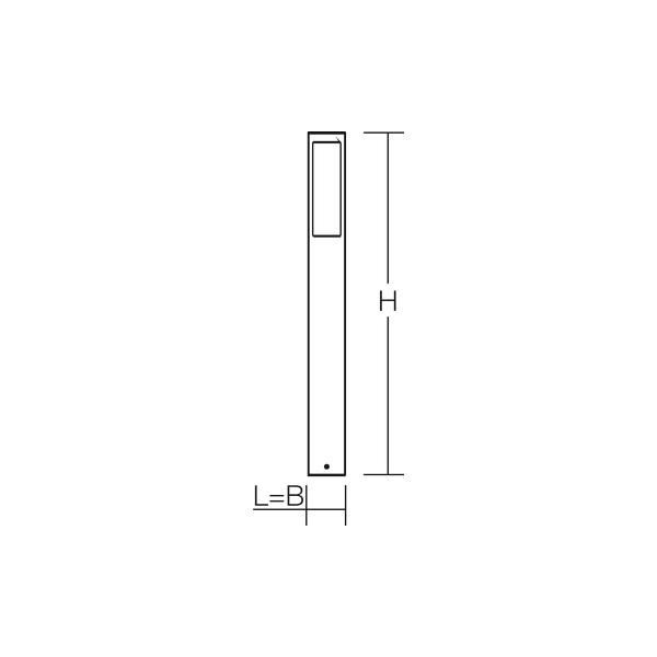 BOCARO, 20 W, 1900 lm, 840, anthracite, Phase-cut Bollards, L 156 B 15 image 3