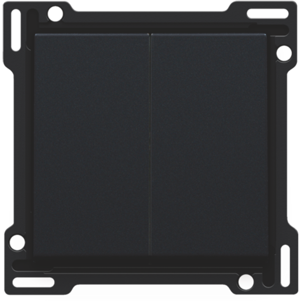 Finishing set for two-circuit switch, two-way switch + N.O. push butto image 1