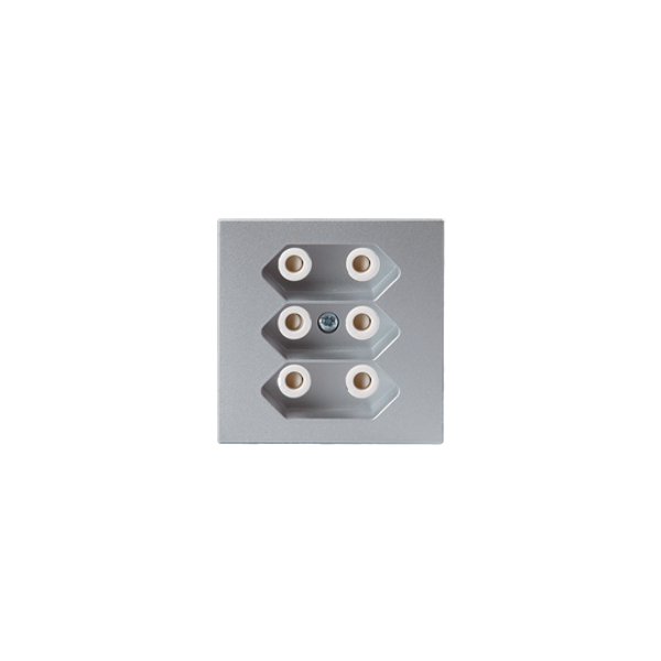 303UC-83 Socket outlet EURO plug Aluminium - Impressivo image 1