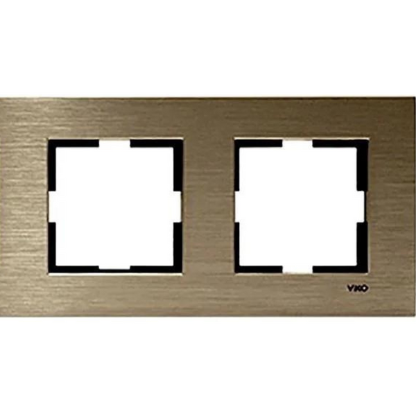 Novella Accessory Aluminium - Bronze Two Gang Frame image 1