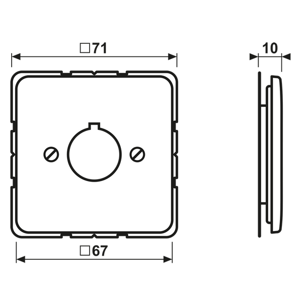 Centre plate for commanding appliance 564GE image 2