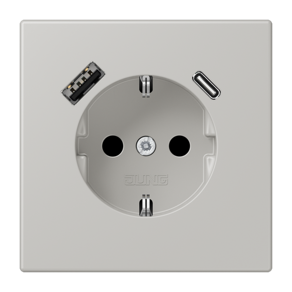 SCHUKO socket with USB charger LC32013 LC1520-15CA205 image 1