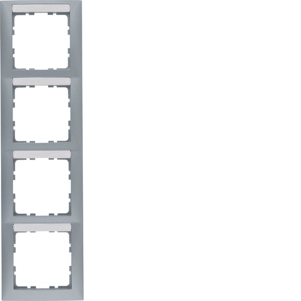 Frame 4gang vertical S.1 alu matt image 1