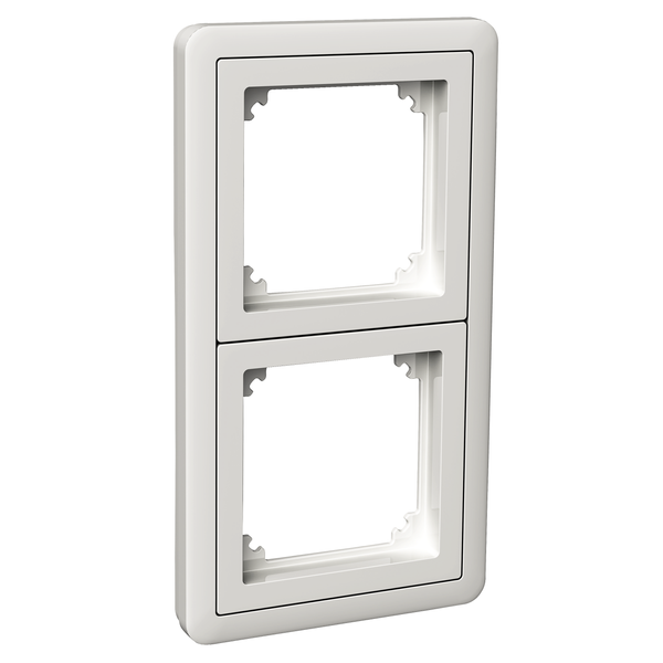 Exxact Combi 2-gang frame white image 4