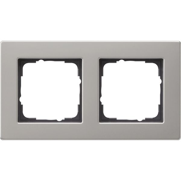 cov.fr. 2-g flat Gira E2 stainl.steel image 1