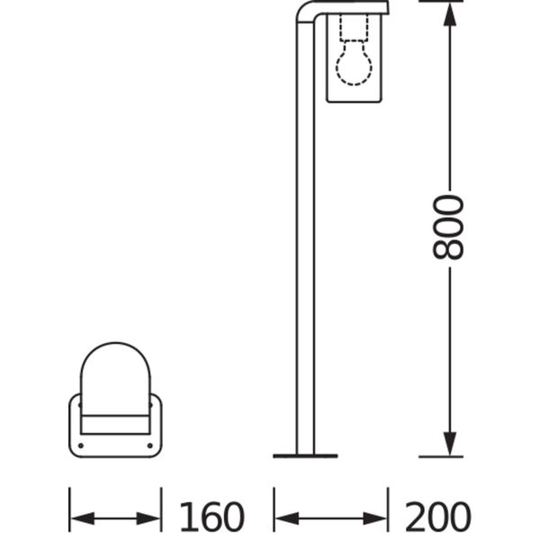 ENDURA® CLASSIC CASCADE 80cm Post E27 Amber image 10