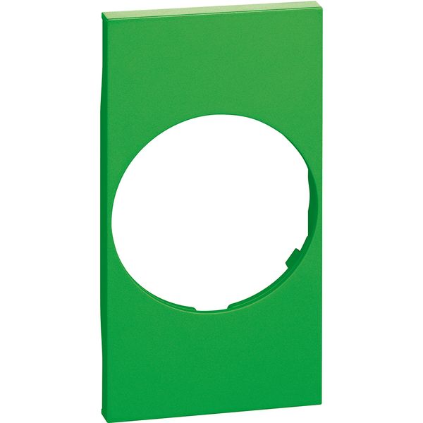 L.NOW - FR/GER SOCKET 10/16A COVER 2M GREEN image 1