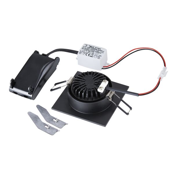 NEW TRIA 68 square 300lm 3000K 230V 38ø black image 3