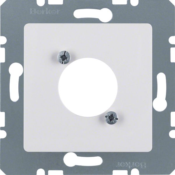 Central plate for XLR D-connector , com-tech, p. white glossy image 1