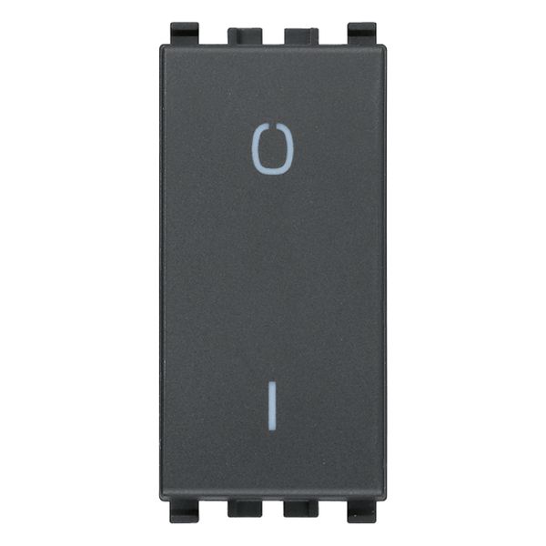 2P 16AX 1-way switch grey image 1