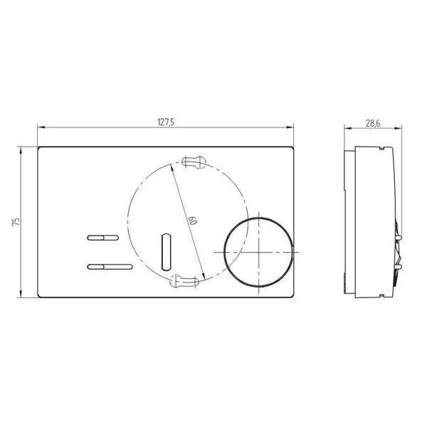 Room controller, 5-30C, AC 230V, 2-stage contact, 10 A, on/off image 2