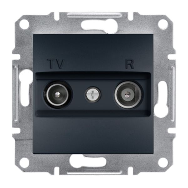 Asfora, TV/R intermediate socket, 4dB, anthracite image 2