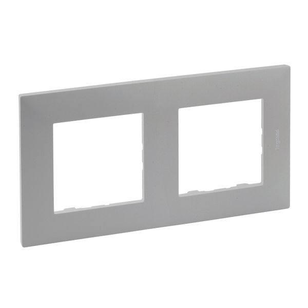 2-GANG PLATE MEDIUM GREY image 1