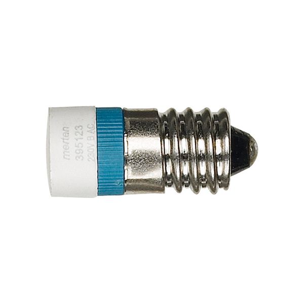 LED lamp E 10 AC/DC 230V bl image 1