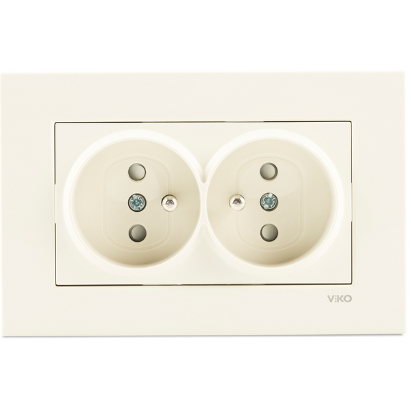 Karre Beige Two Gang UPS Socket CP image 1