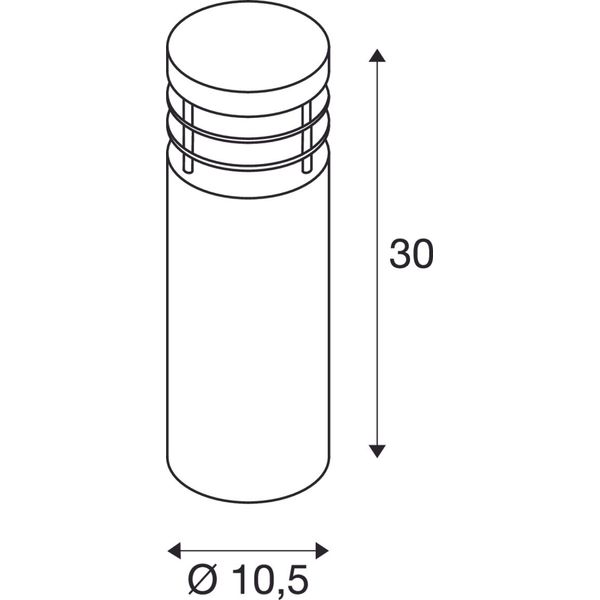 VAP SLIM 30 floor lamp, E27 max.20W, stainless steel brushed image 4