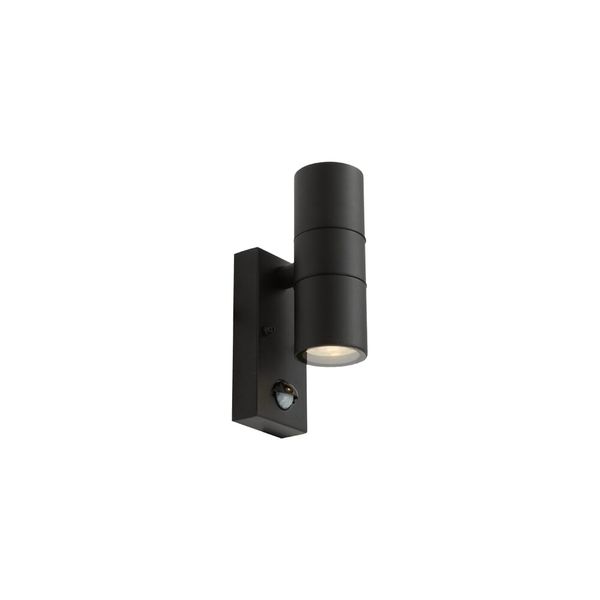 Acero Bi-directional Wall Light PIR Black image 1