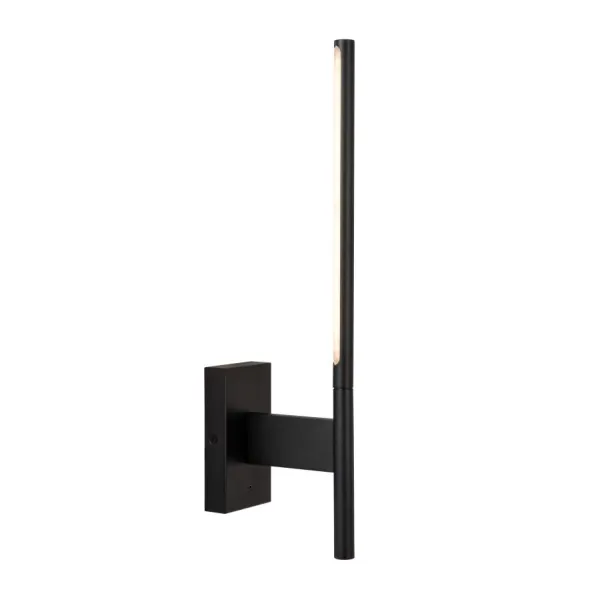 Lucide FINAN - Wall lamp - LED - 1x6W 2700K - With USB charging point - Black image 1