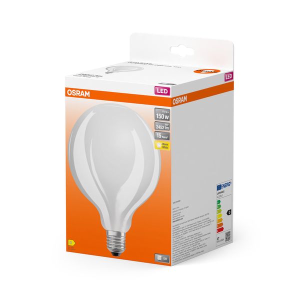 LED Retrofit CLASSIC GLOBE125 17W 827 Frosted E27 image 6