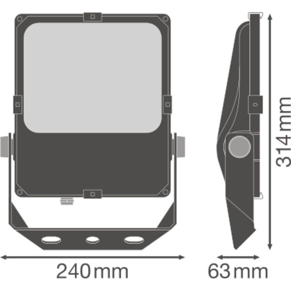 FLOODLIGHT PERFORMANCE DALI ASYM 45x140 50W 4000K BK image 16