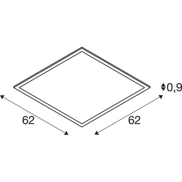 LED PANEL 4000lm 3000K 1050mA CRI 90 UGR image 2