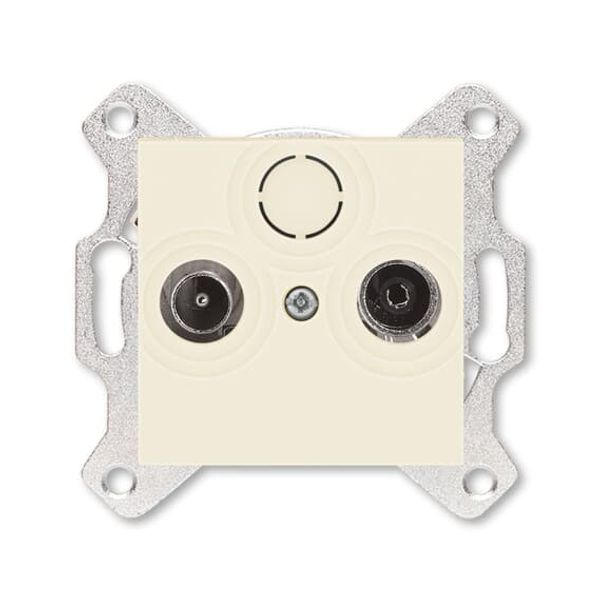 5011H-A03607 17W Data / Telecommunication / Antenna Loop-through socket cream white (electro white) - Levit image 1