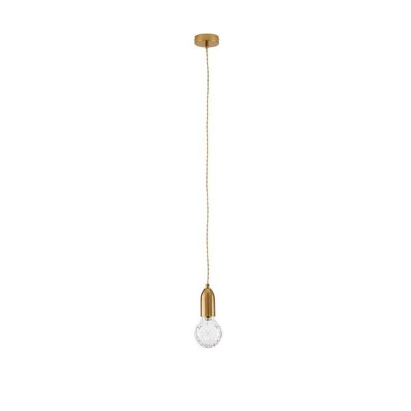 Brass Metal & Clear Glass   LED G9 1x6 Watt 230 Volt   IP20 Bulb Excluded   D: 9.5 H: 120 cm Adjustable height image 1