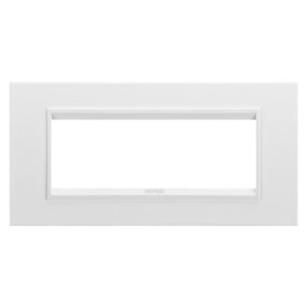 LUX PLATE - IN METAL - 6 MODULES - MONOCHROME SATIN WHITE - CHORUSMART image 1