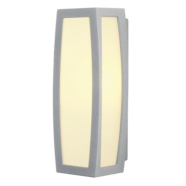 MERIDIAN BOX wall lamp, E27, max. 20W, sensor, silvergrey image 1