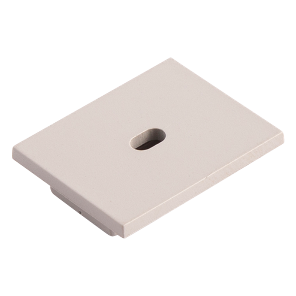 End Cap with hole for Recessed Profile 21x26mm IP65 Silver image 1