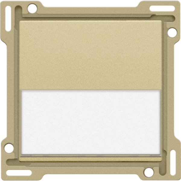 Finishing set with text field for single switch or push button, gold c image 1