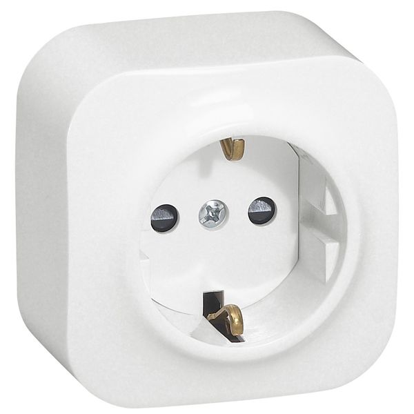 German std socket 2P+E Forix - surface mounting - IP 2X - 16 A - 250 V~ - white image 2