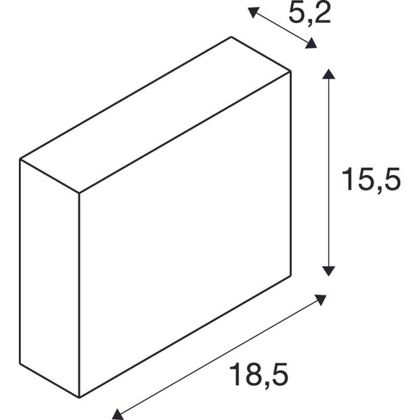 QUAD FRAME 19 11W 2700/3000K 230V white image 2