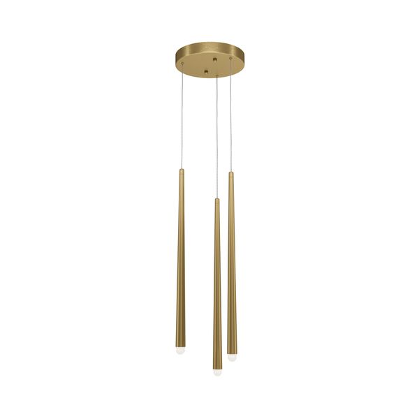 Modern Cascade Pendant lamp Brass image 1