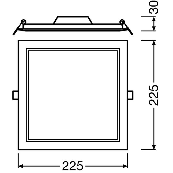 DOWNLIGHT SLIM SQUARE 210 18 W 4000 K WT image 3