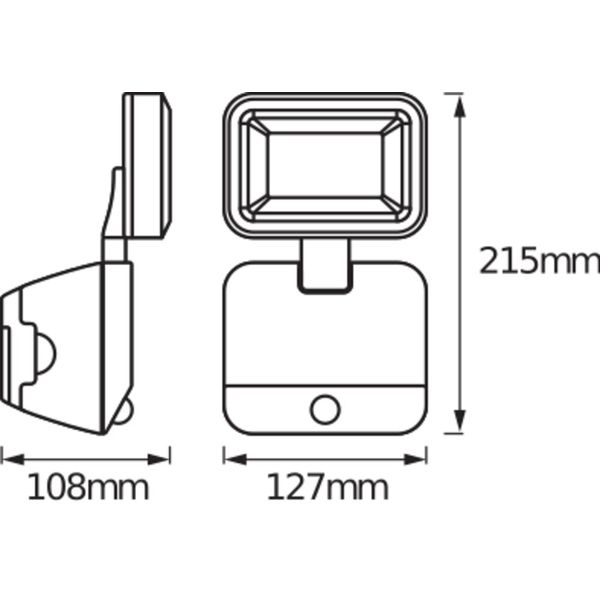 Battery LED Spotlight Single 4W 4000K IP54 Black image 4