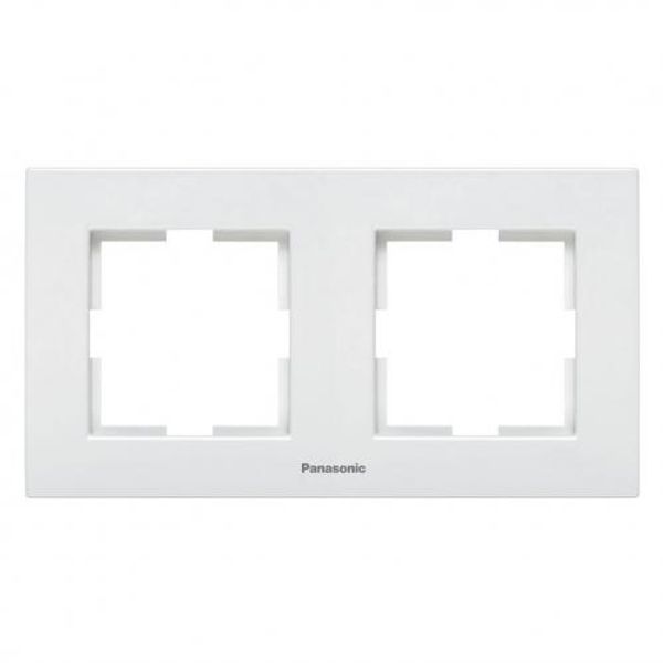 Karre Plus Accessory White Two Gang Frame image 1