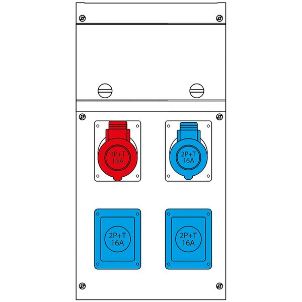 PILLAR CA 4 SOCKETS WITH LOCK image 1